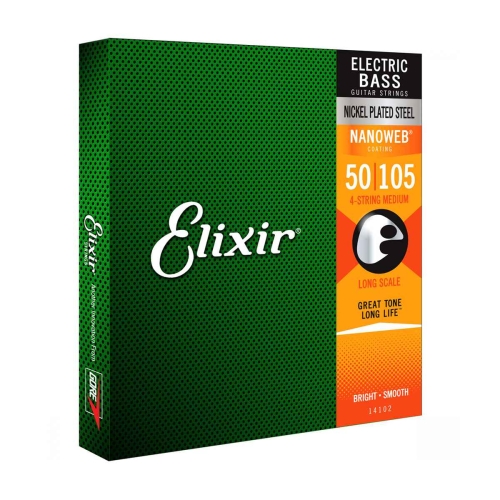 Elixir 14102 Nanoweb Gecoate Bassnaren (50-105)