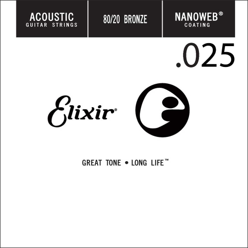 Elixir 15125 Nanoweb Bronze Acoustic .025 Losse Snaar