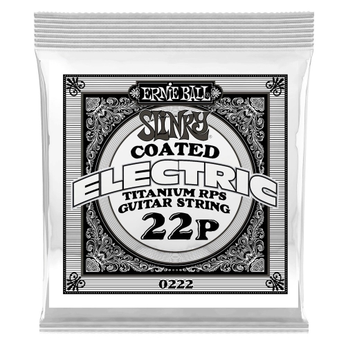 Ernie Ball 0222 Reinforced Plain Titanium .022 Gecoate Losse Snaar 6-Pack