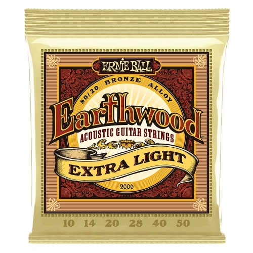 Ernie Ball 2006 Earthwood Akoestische Gitaarsnaren (10-50) Extra Light