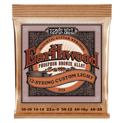 Ernie Ball 2152 Earthwood Phosphor Bronze Gitaarsnaren 12-Snarig (10-48)