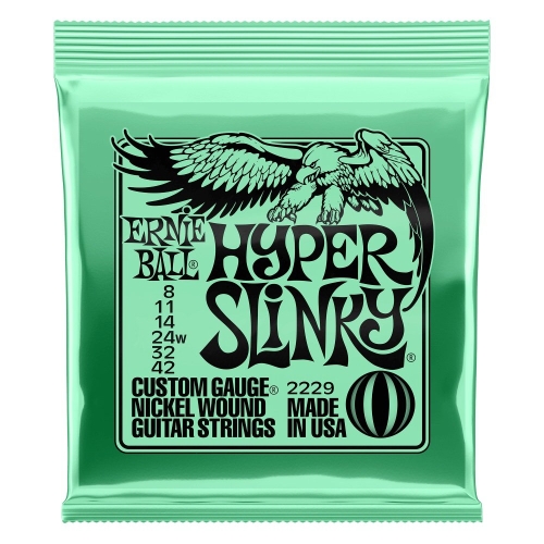 Ernie Ball 2229 Hyper Slinky Elektrische Gitaarsnaren (8-42)