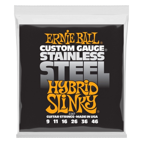 Ernie Ball 2247 Hybrid Slinky Stainless Steel Elektrische Gitaarsnaren (9-46)