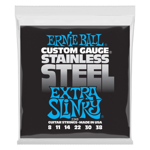 Ernie Ball 2249 Extra Slinky Stainless Steel Elektrische Gitaarsnaren (8-38)