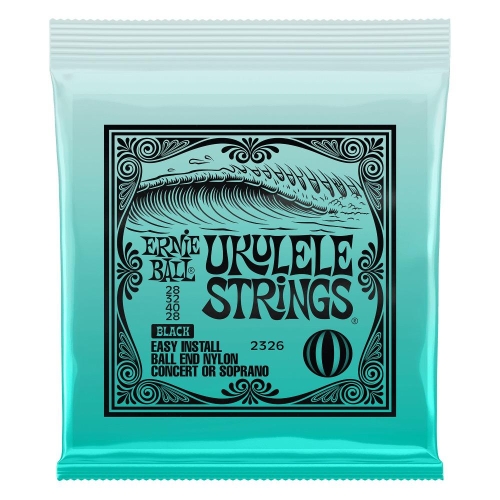 Ernie Ball 2326 Ukulele Snaren Zwart Nylon met Baleinde (28-40)