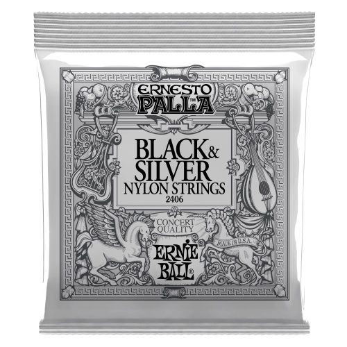 Ernie Ball 2406 Ernesto Palla Spaanse Gitaarsnaren Black/Silver - Normale Spanning