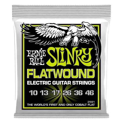 Ernie Ball 2591 Regular Slinky Flatwound Cobalt Elektrische Gitaarsnaren (10-46)