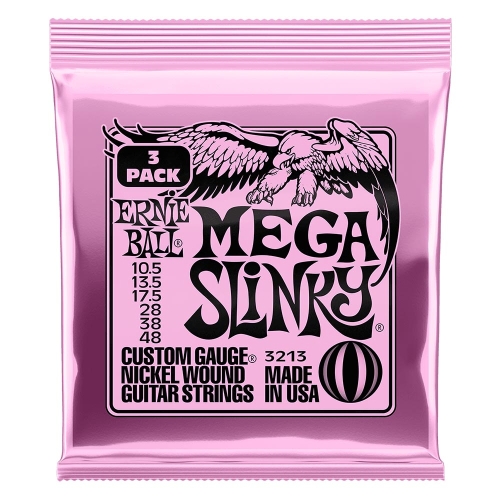 Ernie Ball 3213 Mega Slinky Gitaarsnaren (10.5-48) 3-Pack