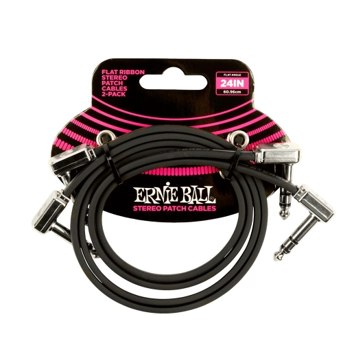 Ernie Ball 6406 Flat Ribbon Patchkabel Stereo 60cm 2-Pack