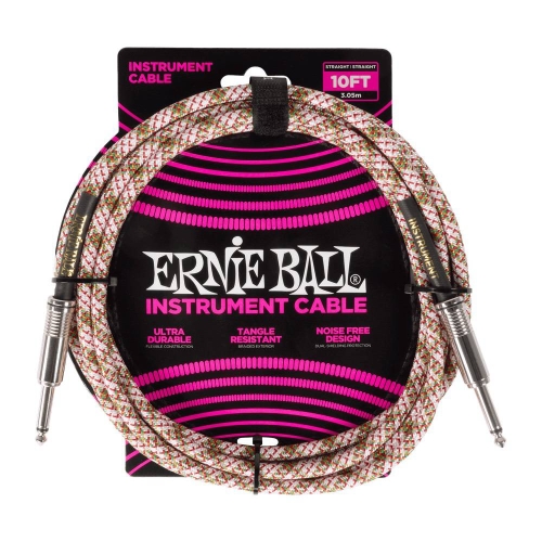 Ernie Ball 6426 Gevlochten Gitaarkabel Emerald Argyle 3 Meter