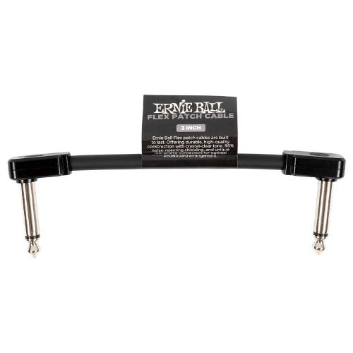 Ernie Ball 6438 Flex Patch Cables Patchkabel Zwart 7.5cm