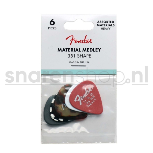 Fender 351 Material Variety Pack Heavy /1.5mm 6-Pack 1980100500
