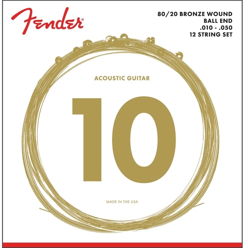 Fender 70-12L Bronze Snaren voor 12-Snarige Akoestische Gitaar (10-50)