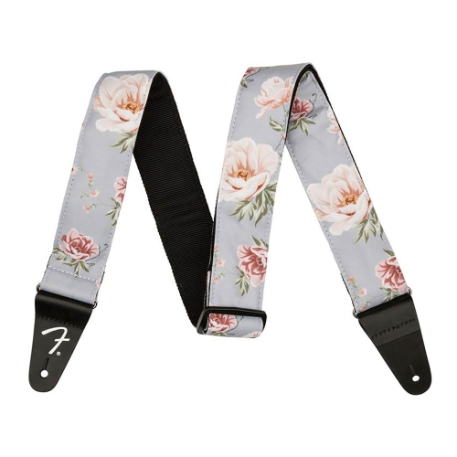 Fender Floral Polyester Gitaarband Grijs 0990638043