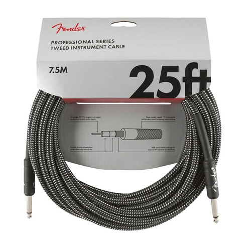 Fender Gitaarkabel Professional Tweed 7.5 Meter-  Gray Tweed 0990820071