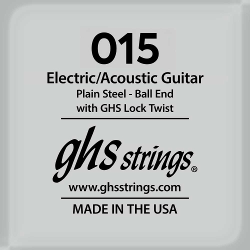 GHS Strings GB 015" Plain Steel .015 Losse Snaar