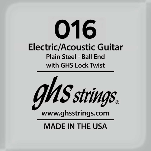 GHS Strings GB 016" Plain Steel .016 Losse Snaar