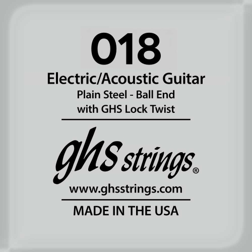 GHS Strings GB 018" Plain Steel .018 Losse Snaar