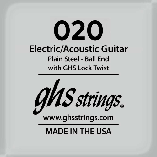 GHS Strings GB 020" Plain Steel .020 Losse Snaar