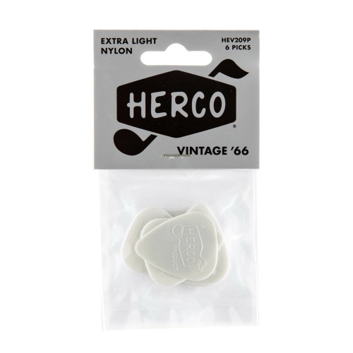 Herco HEV209P Vintage '66 Nylon Plectrum Extra Light 6-Pack