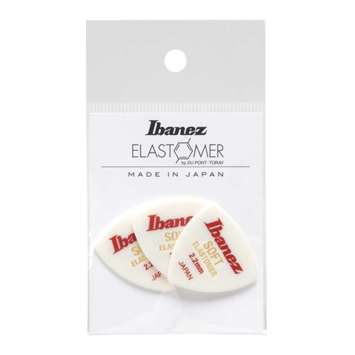 Ibanez BEL4ST22 Elastomeer (Soft) Triangle 2.2mm Plectrum 3-Pack