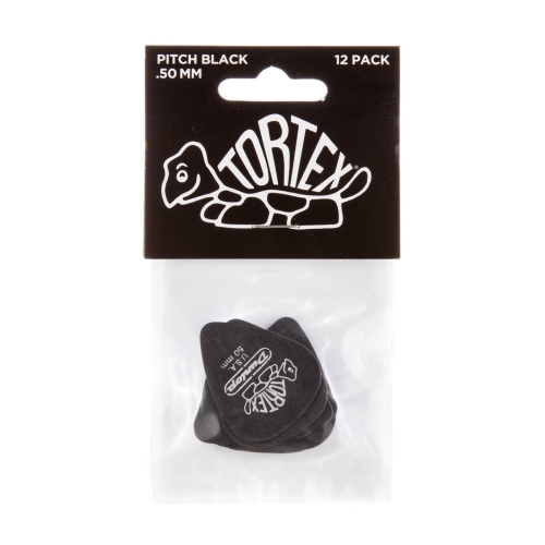 dunlop tortex pitch black 0.50mm plectrum 