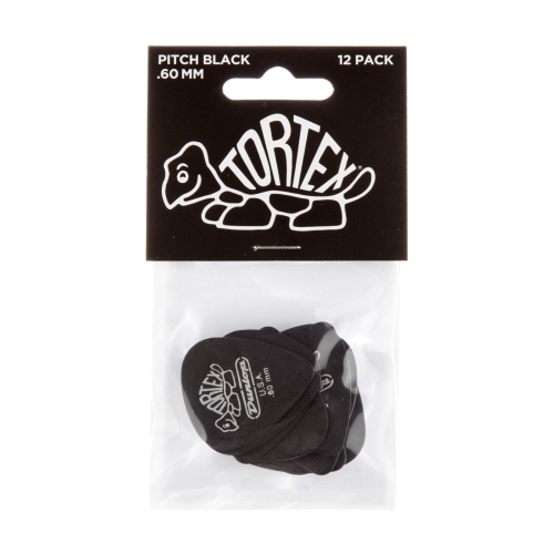 dunlop tortex pitch black 0.60mm plectrum
