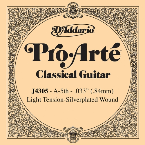 D'Addario J4305 Silverplated Wound Losse Klassieke Snaar A5