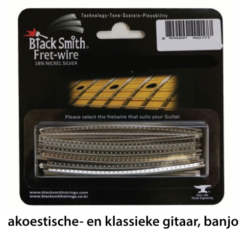 BlackSmith DHP-2000 Fretdraad Narrow/Flat Akoestische- en Klassieke Gitaar en Banjo (Set 24 stuks)