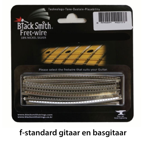 BlackSmith DHP-26F2 Fretdraad Medium/Standard F-Standaard Gitaar en Basgitaar (Set 24 stuks)