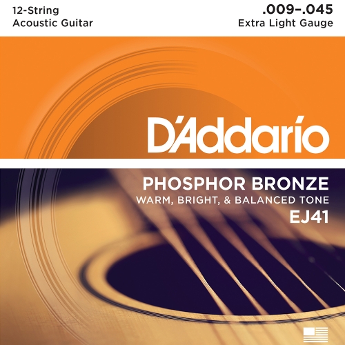 D'Addario EJ41 Akoestische Gitaarsnaren 12-Snarig (9-45)