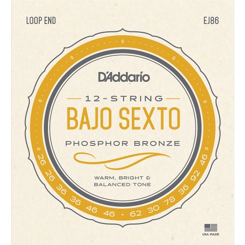 D'Addario EJ86 Snarenset voor Bajo Sexto (26-46)