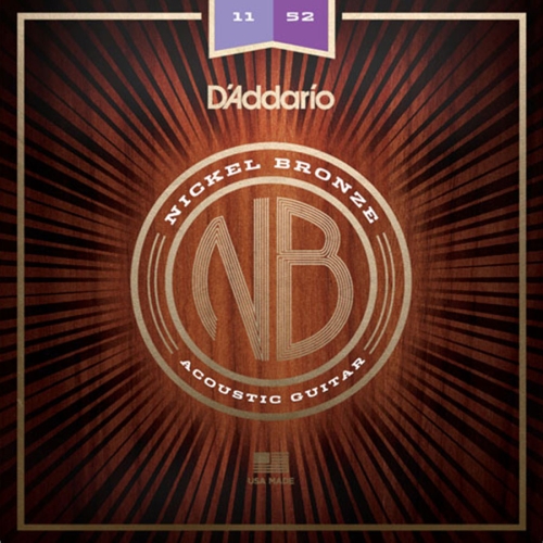 D'Addario NB1152 Nickel Bronze Akoestische Snaren (11-52) Custom Light