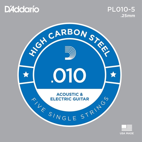 D'Addario PL010-5 Losse Snaren .010 Elektrisch/Western 5-Pack