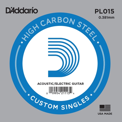 D'Addario PL015 Losse Snaar .015 Elektrisch / Western