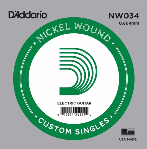 D'Addario NW034 Nickel Wound .034 Losse snaar Elektrisch/Western