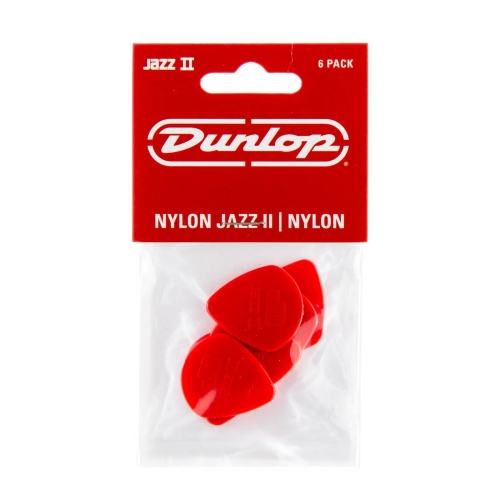 Dunlop 47P2N Jazz II Plectrum Rood 6-Pack