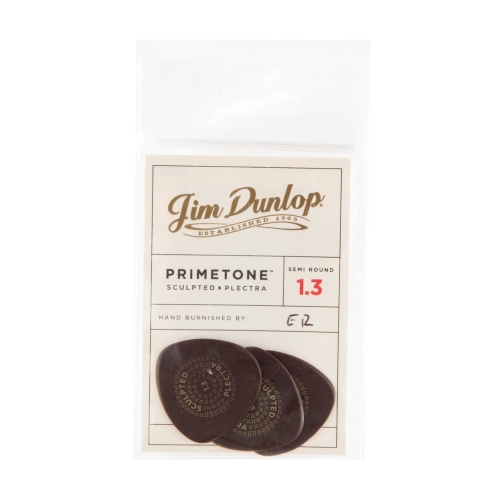 Dunlop 515P130 Primetone Semi-Rond Glad Plectrum 1.3mm 3-Pack