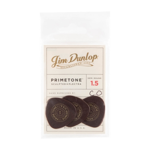 Dunlop 515P150 Primetone Semi-Rond Glad Plectrum 1.5mm 3-Pack