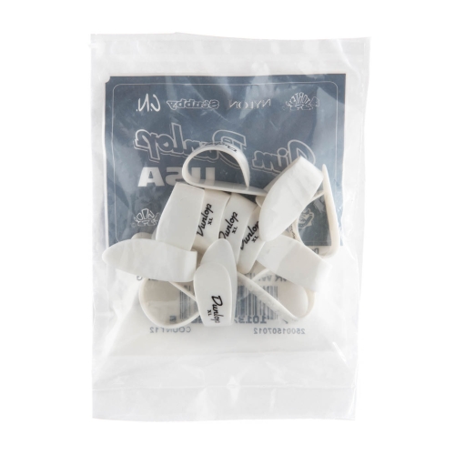 Dunlop 9004R Plastic Duimplectrum Extra Large Wit 12-Pack