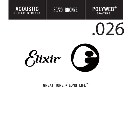 Elixir 13126 Polyweb Bronze Acoustic .026 Losse Snaar 