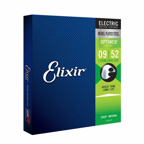 Elixir 19007 Optiweb Snaren voor 7-Snarige Elektrische Gitaar (9-52)