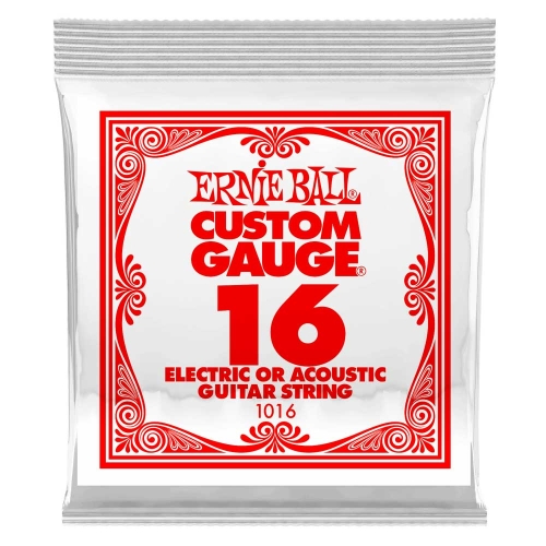 Ernie Ball 1016 Plain Steel .016 Losse Snaar 6-Pack