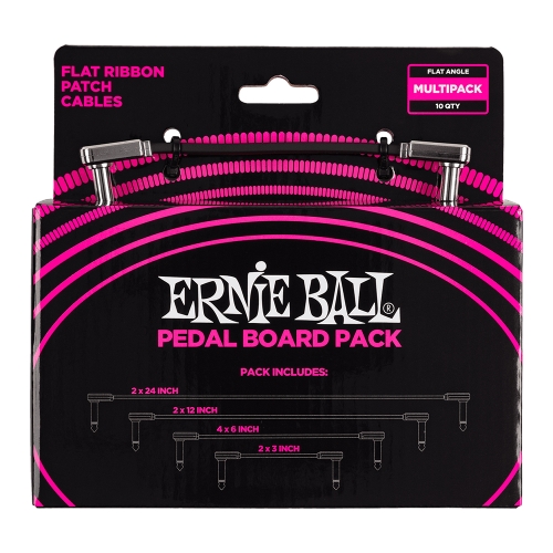 Ernie Ball 6224 Flat Ribbon Patchkabel Multipack (10 kabels)