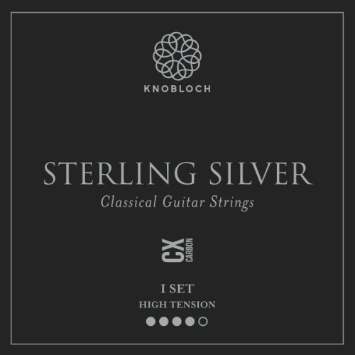 Knobloch 500SSC Sterling Silver CX Carbon Gitaarsnaren - Hoge Spanning