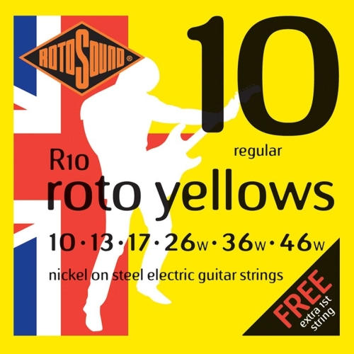 Rotosound R10 Roto Yellows Snarenset voor Elektrische Gitaar (10-46)