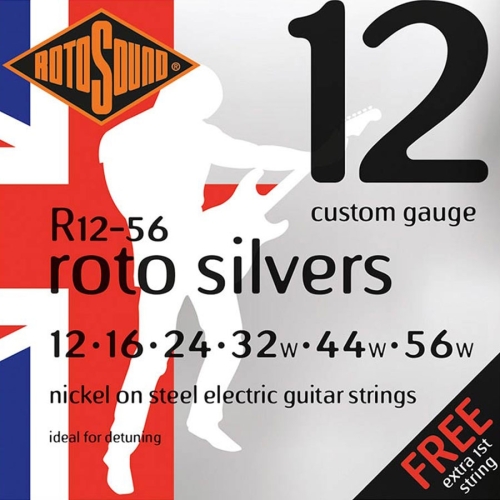 Rotosound R12-56 Silvers Gitaarsnaren voor Elektrische Gitaar (12-56)