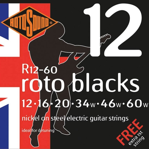 Rotosound R12-60 Roto Blacks Elektrische Gitaarsnaren (12-60)