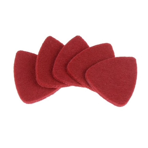 Snarenshop Vilten Ukulele Plectrum 5-Pack - Rood