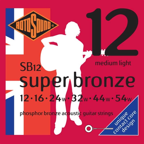 Rotosound SB12 Super Bronze Contact Core Akoestische Snaren (12-54)